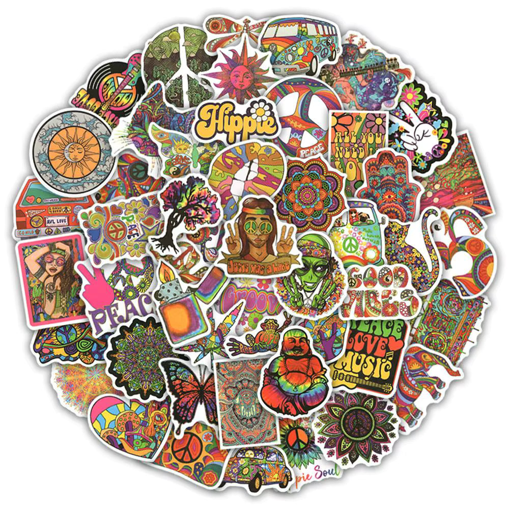 +FREE Hippie Stickers